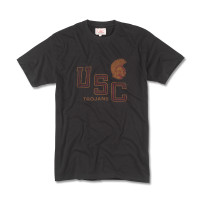USC Trojans Men's American Needle Black Vintage Fade T-Shirt
